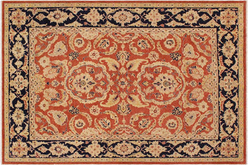 handmade Traditional Kafkaz Chobi Ziegler Rust Blue Hand Knotted RECTANGLE 100% WOOL area rug 9 x 12